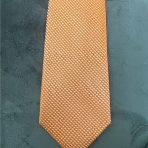 Orange silk tie - normal length